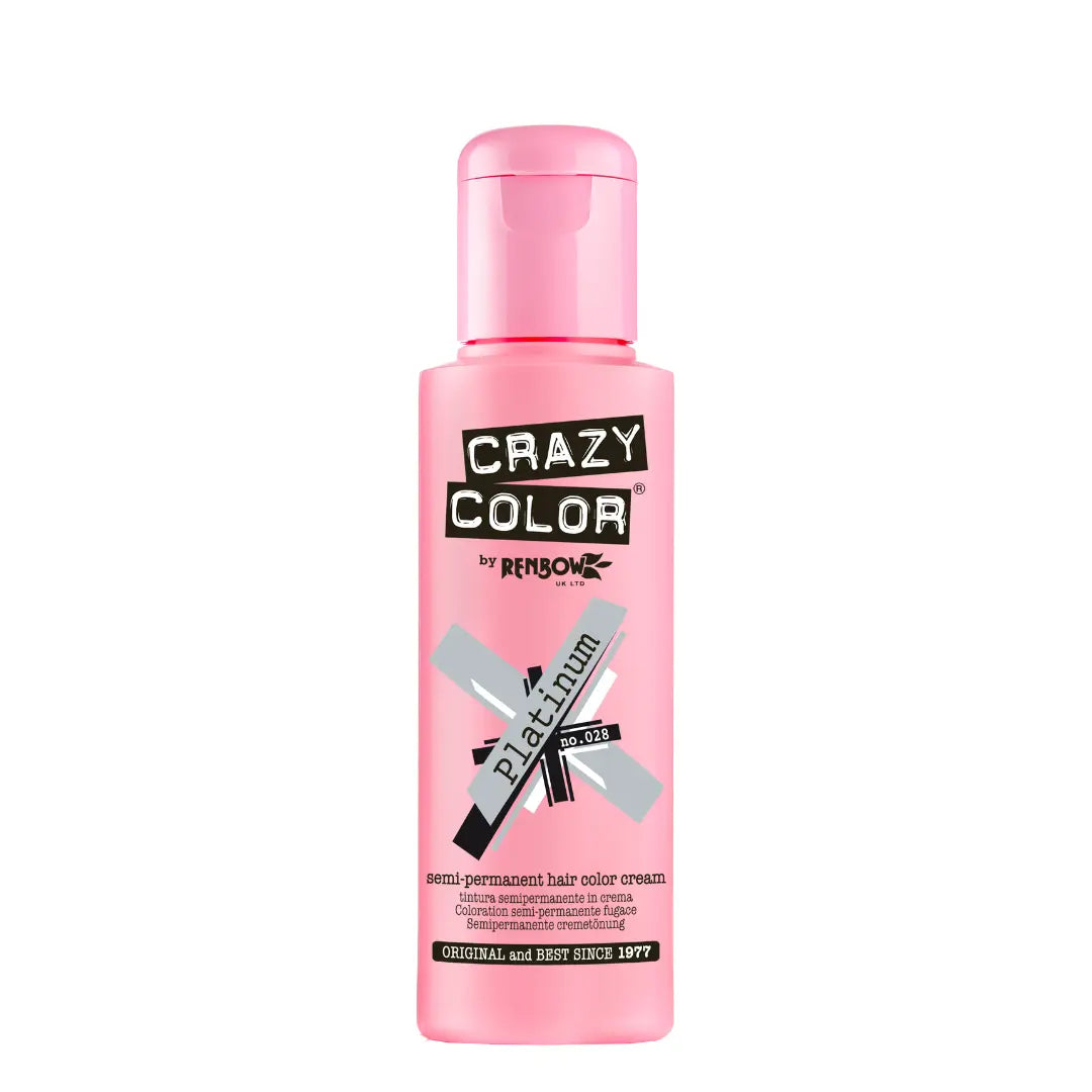 CRAZY COLOR Semi-Permanent Tönung n°028 PLATINUM 100ML