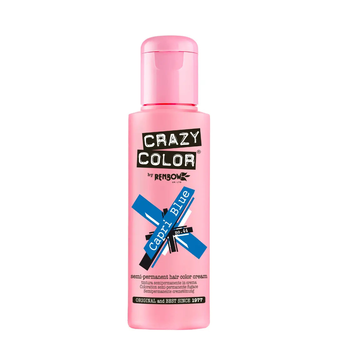 CRAZY COLOR Semi-Permanent Tönung n°44 CAPRI BLUE 100ML