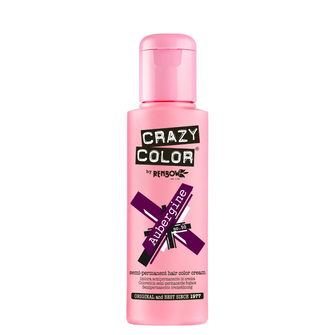 CRAZY COLOR Semi-Permanent Tönung n°50 AUBERGINE 100ML