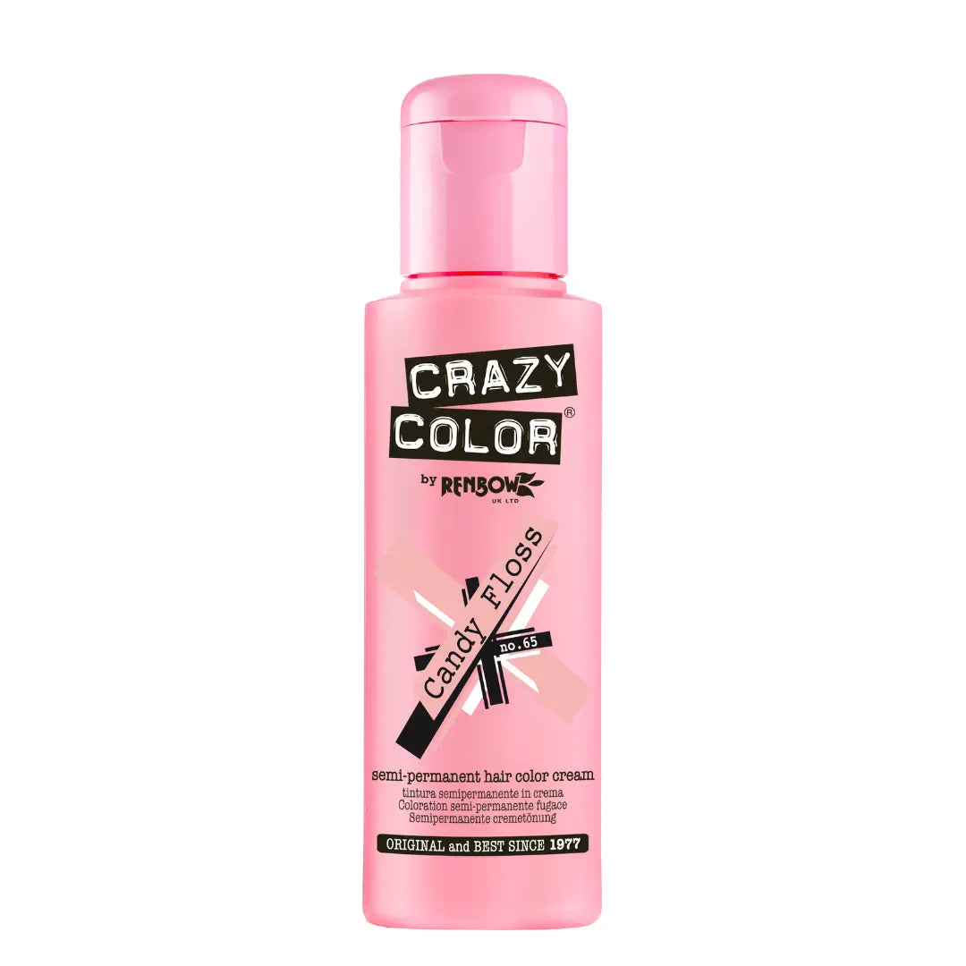 CRAZY COLOR Semi-Permanent Tönung n°65 CANDY FLOSS 100ML