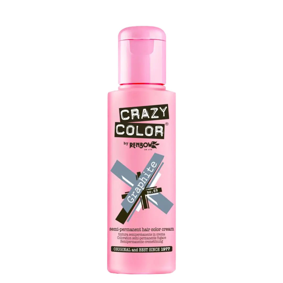 CRAZY COLOR Semi-Permanent Tönung n°69 GRAPHITE 100ML