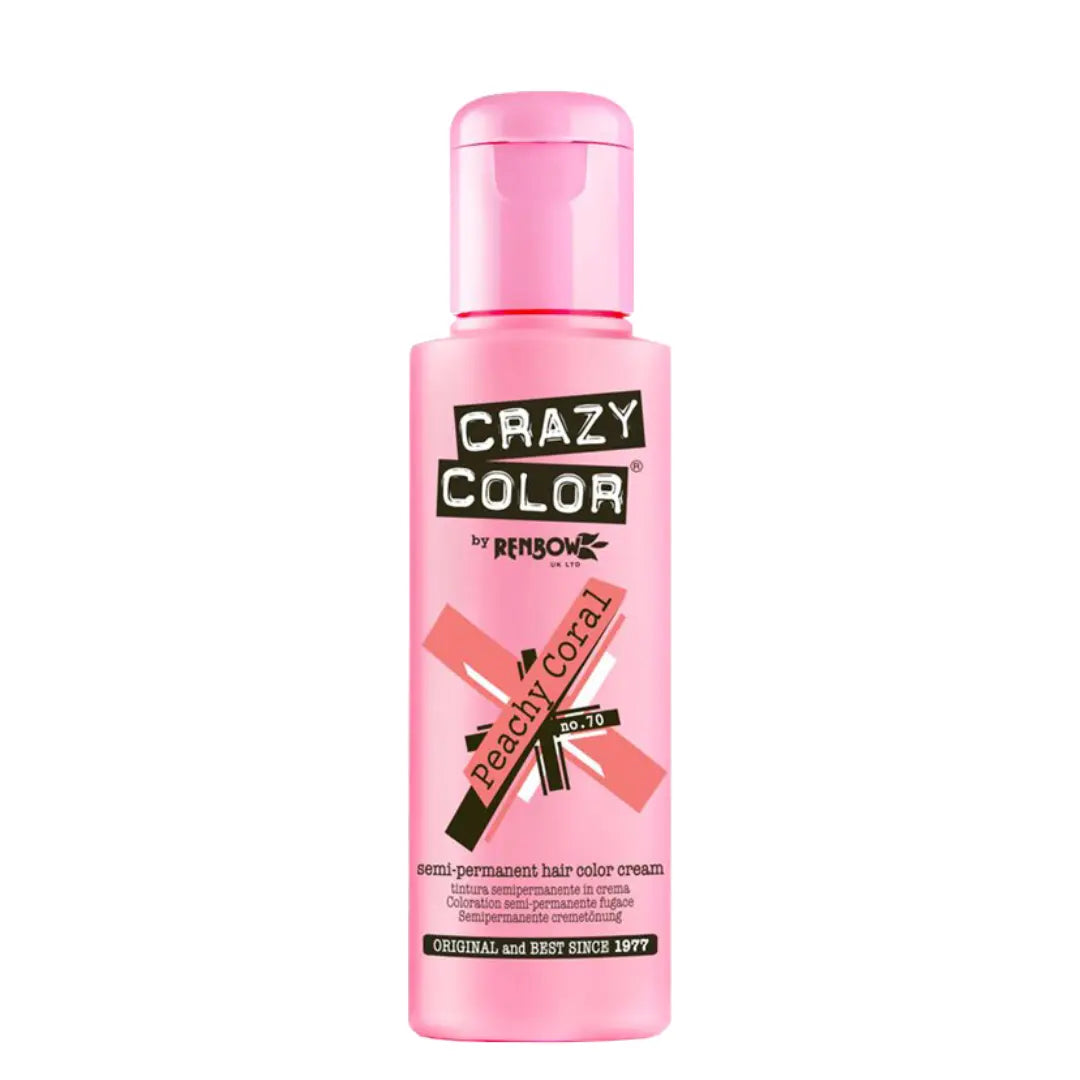 CRAZY COLOR Semi-Permanent Tönung n°70 PEACHY CORAL 100ML