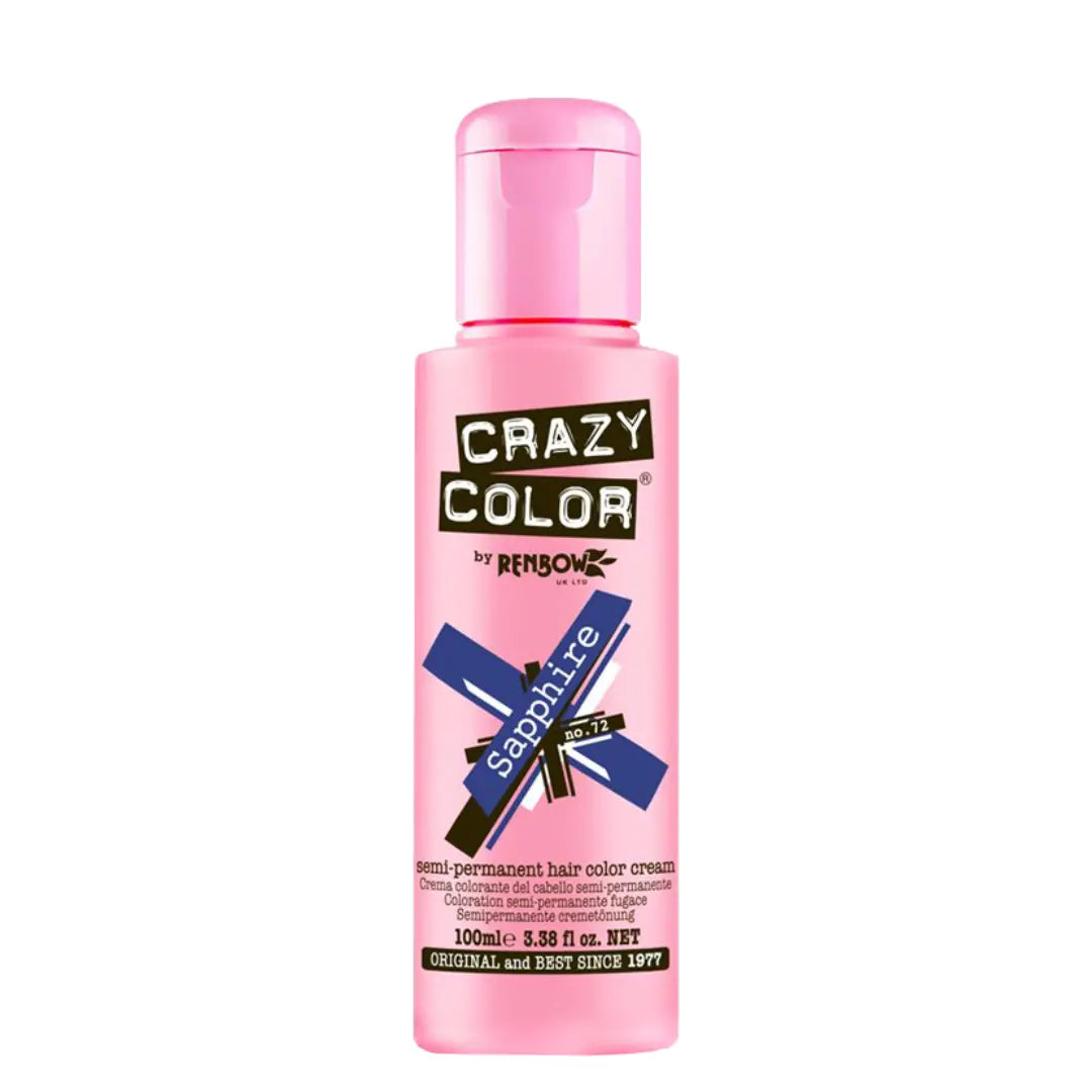 CRAZY COLOR Semi-Permanent Tönung n°72 SAPPHIRE 100ML