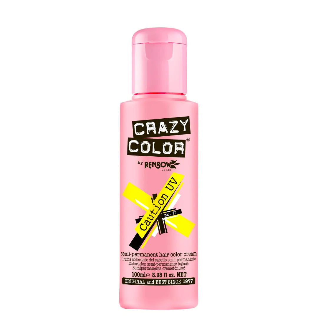 CRAZY COLOR Semi-Permanent Tönung n°77 CAUTION UV 100ML