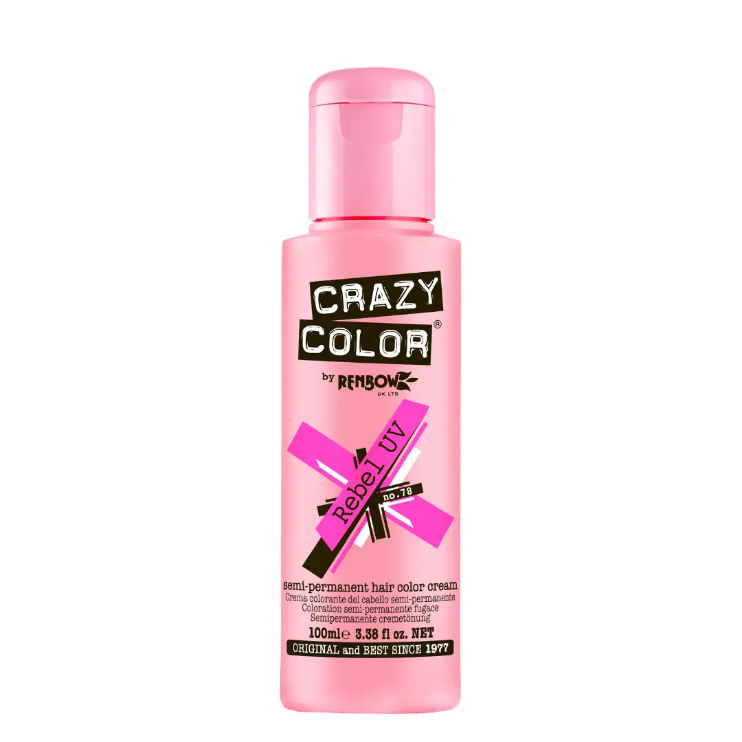 CRAZY COLOR Semi-Permanent Tönung n°78 REBEL UV 100ML
