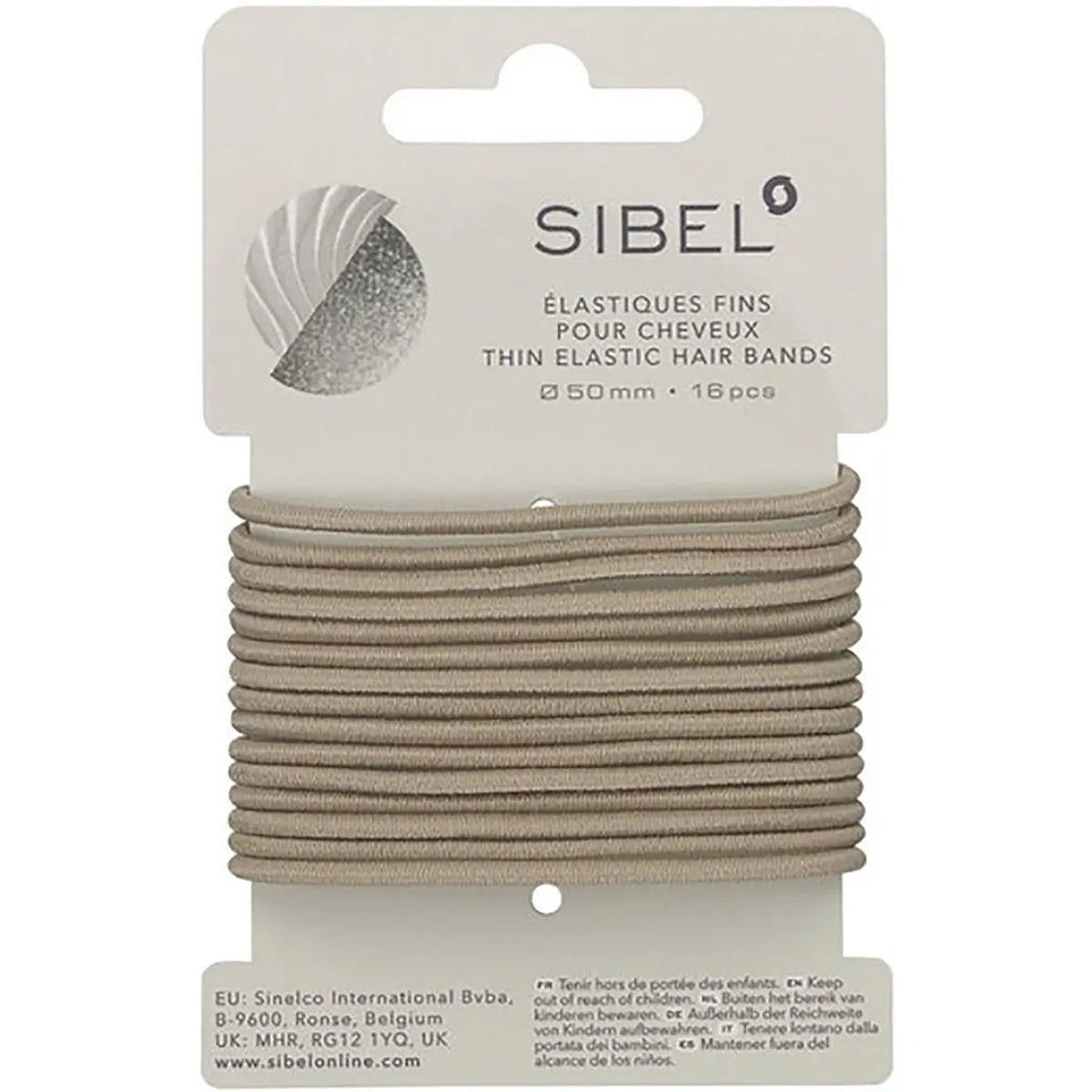 SIBEL ELASTIC THIN HAIR BANDS BLONDE 16STK
