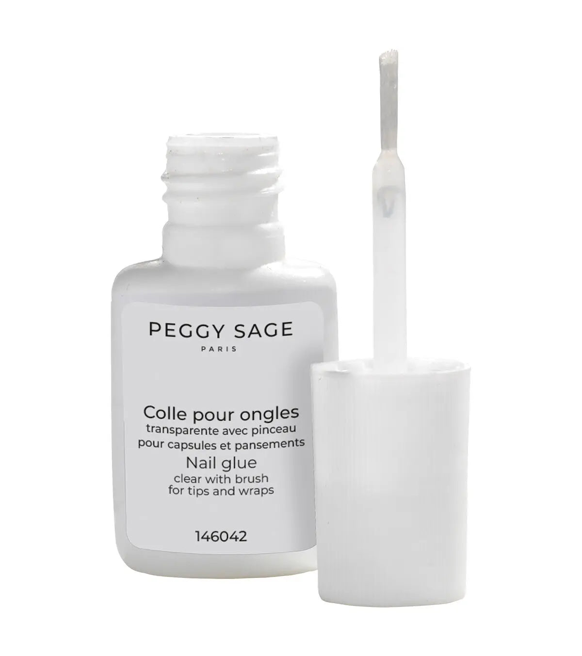 PEGGY SAGE  Transparenter Klebstoff für Tips und Nagelpflaster 6g mit Pinsel