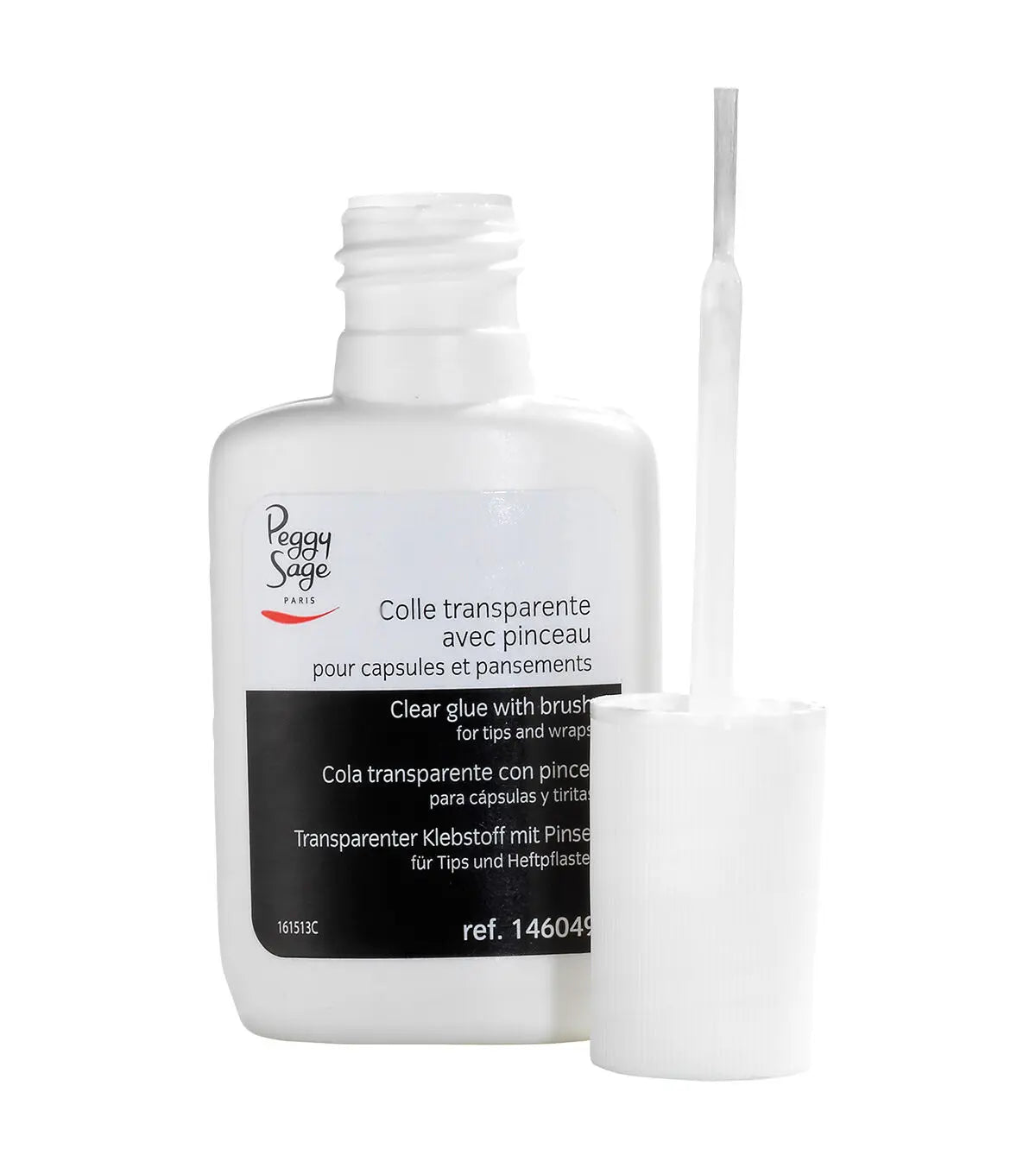 PEGGY SAGE Transparenter Klebstoff für Tips und Heftpflaster 1417g mit Pinsel