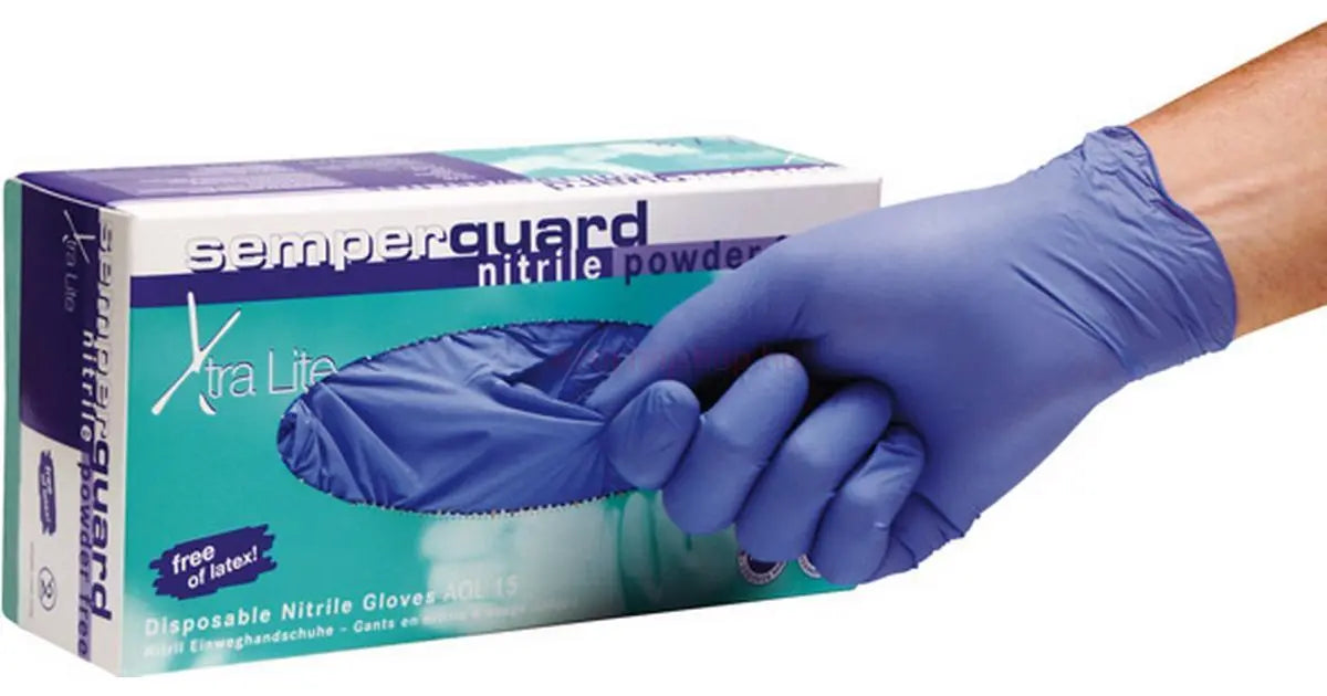 Semperguard Nitrill -Powder Free Xtra Lite-Einweghandschuhe- S Blue 200stk