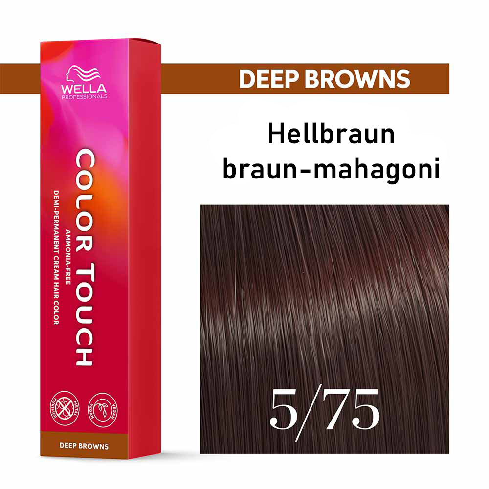 Wella Professional COLOR TOUCH Deep Browns 5/75 hellblond braun-mahagoni 60ml