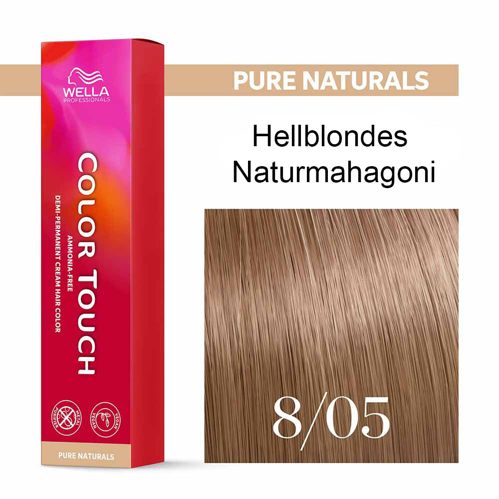 Wella Professional COLOR TOUCH Pure Naturals 8/05 hellblond natur-mahagoni 60ml