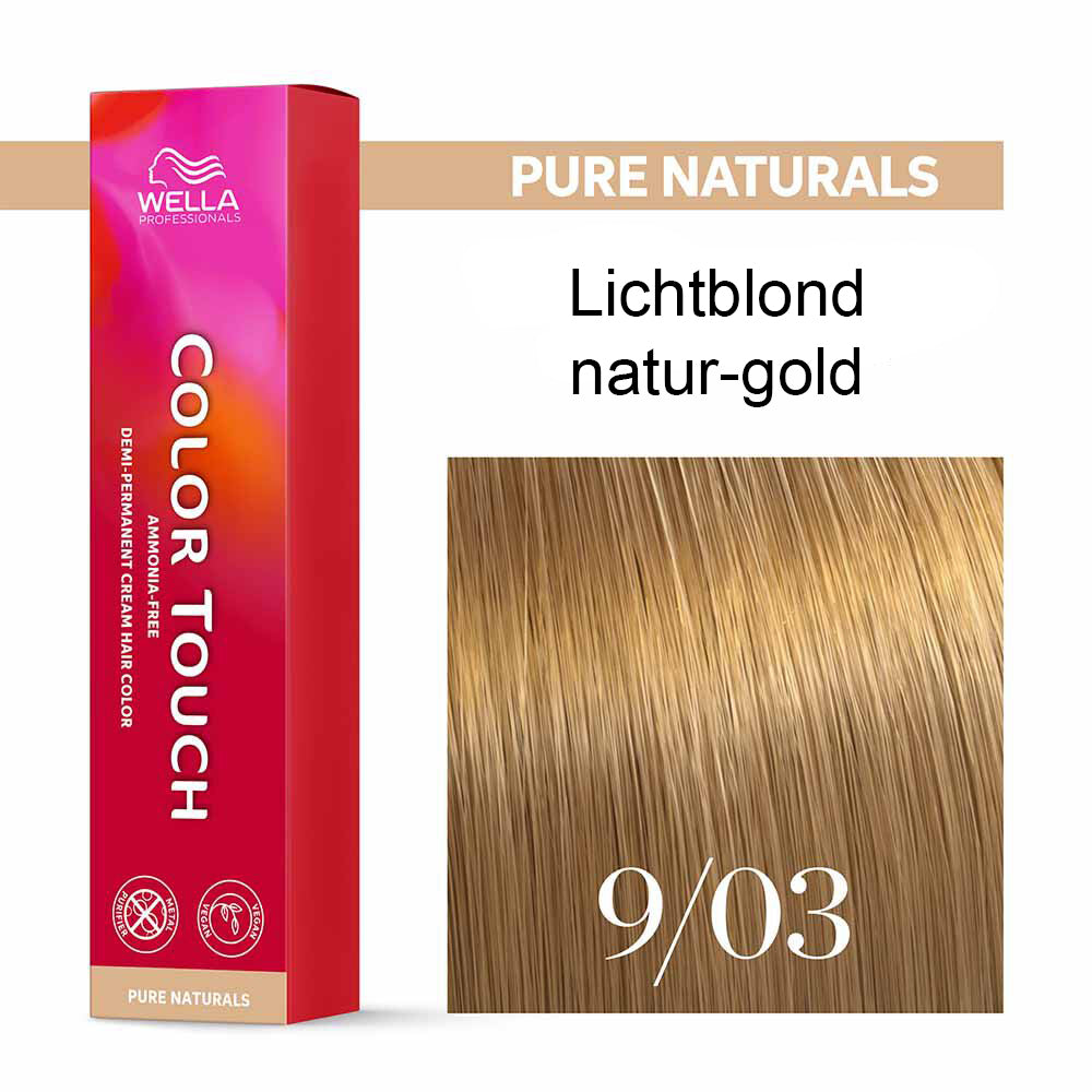 Wella Professional COLOR TOUCH Pure Naturals 9/03 lichtblond natur-gold 60ml