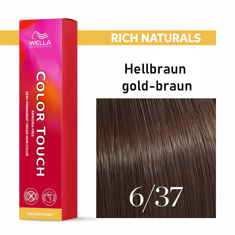 Wella Professional COLOR TOUCH Rich Naturals 6/37 dunkelblond gold-braun 60ml