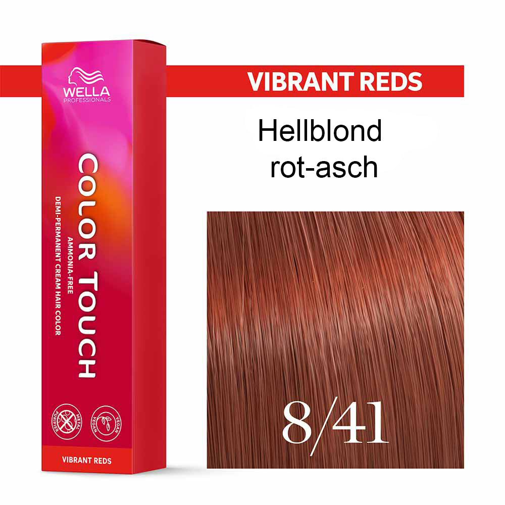Wella Professional COLOR TOUCH Vibrant Reds 8/41 hellblond rot-asch 60ml