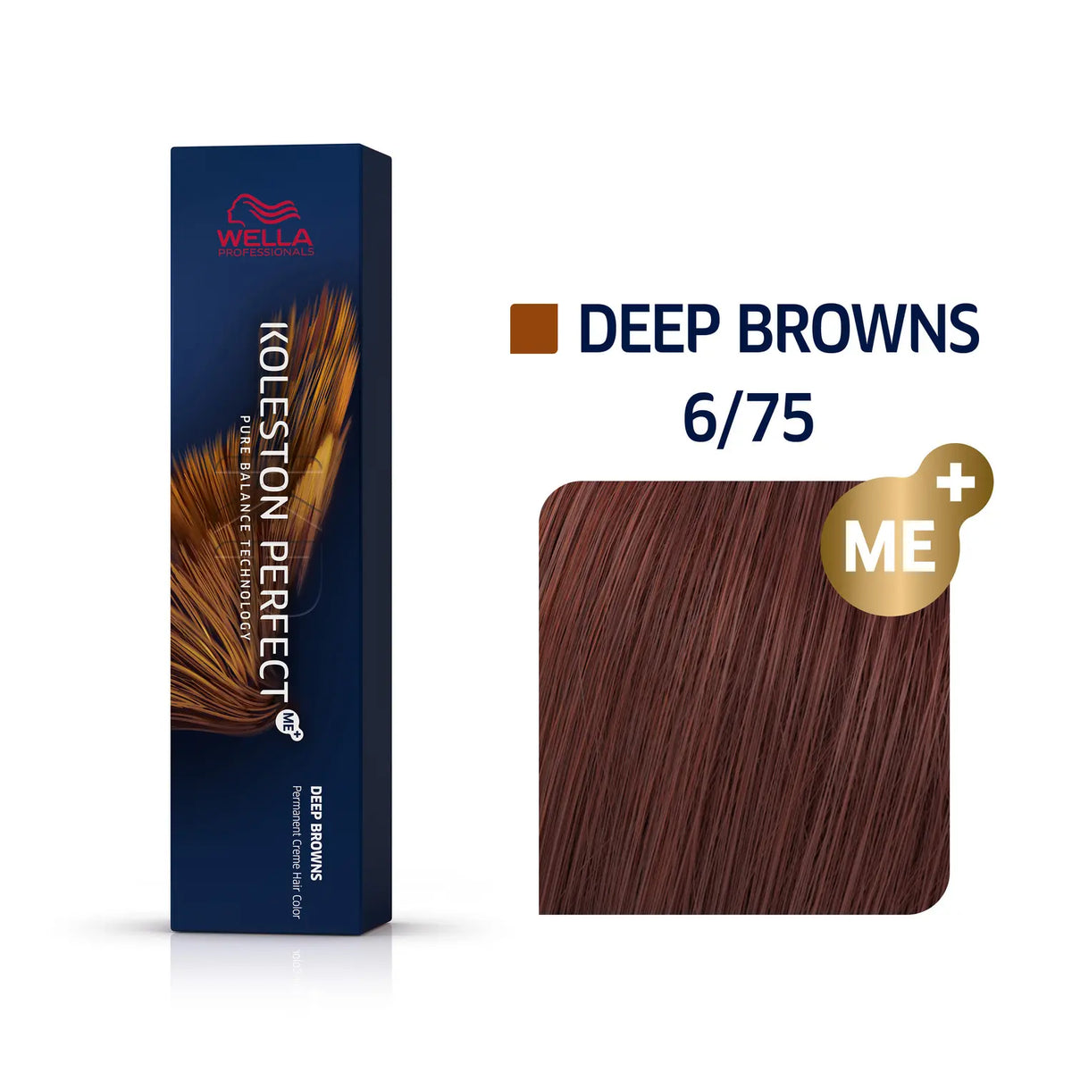 Wella Professional KOLESTON Perfect Me+ Deep Browns 6/75 Dunkelblond braun-mahagoni 60ml